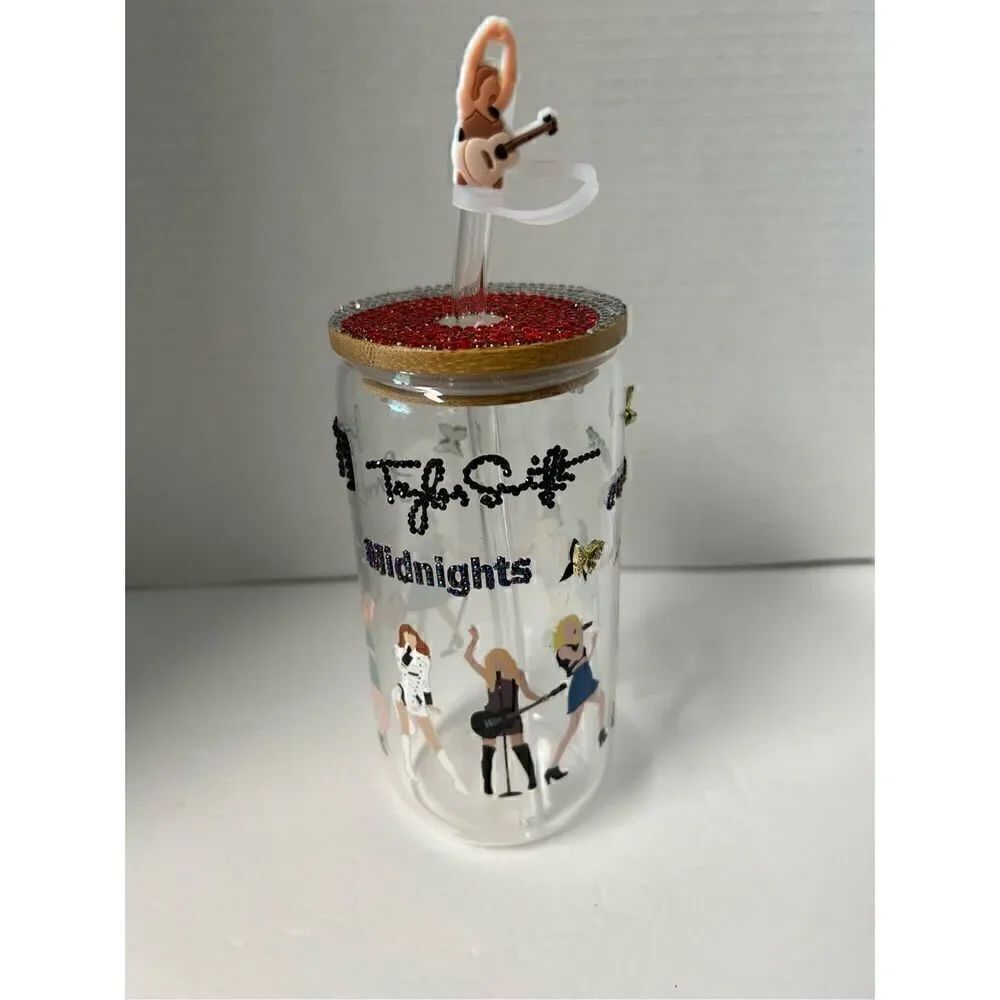 Handmade beer can shaped glass tumbler